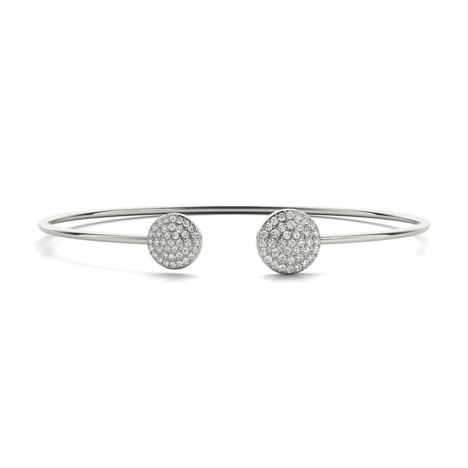 Cluster 0.50 ctw Round Diamond Cuff Bangle Bracelet-VIRABYANI